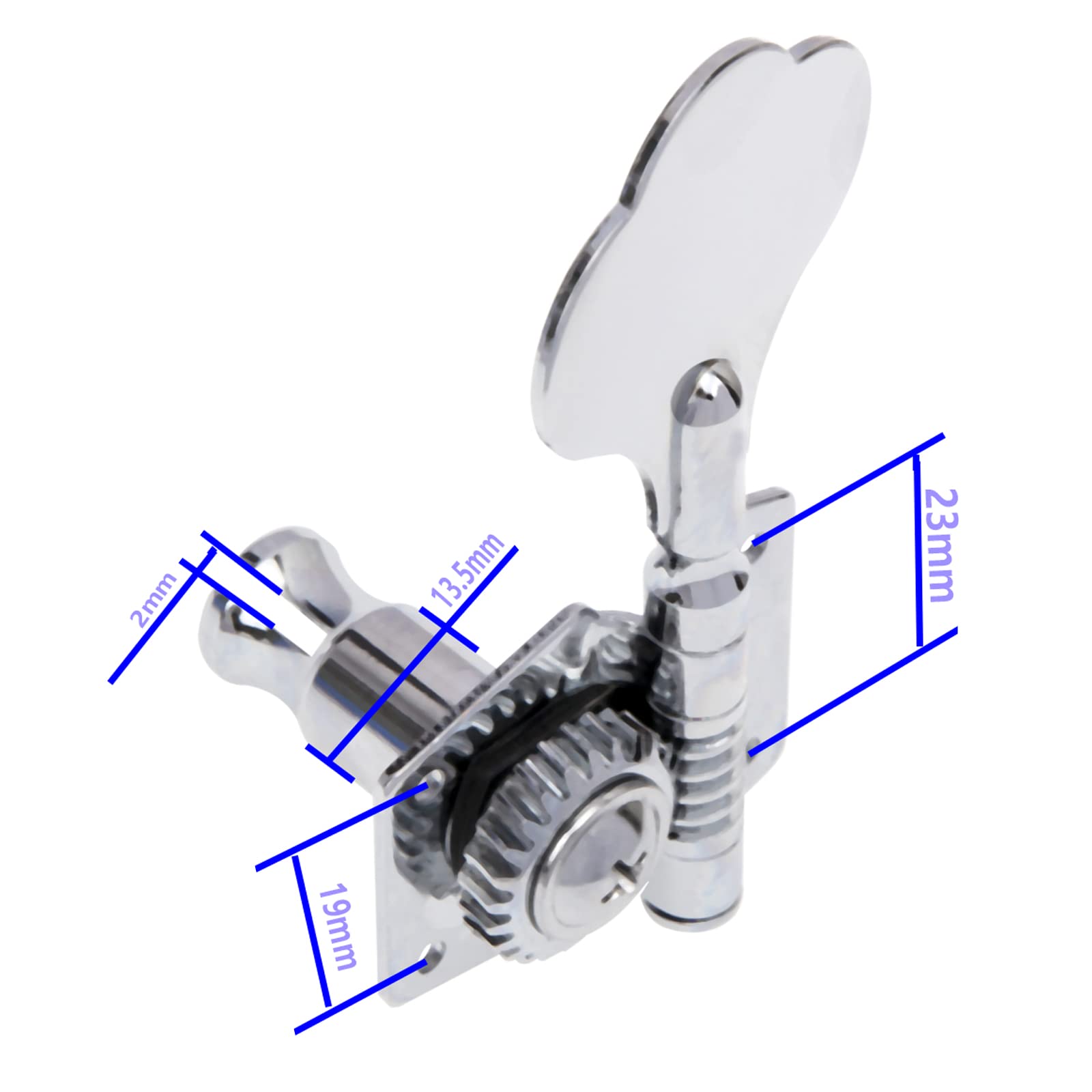 4Pcs Yootones Open Gear Machine Heads Tuners Tuning Pegs 2 Left 2 Right Compatible with 4 Strings Fender Precison Jazz Bass Guit